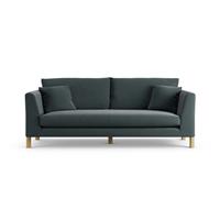 Habitat Aston Fabric 3 Seater Sofa - Charcoal - Ash Leg