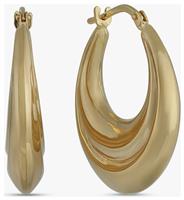 Revere 9ct Bonded Gold Sterling Silver Creole Earrings