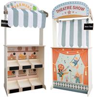 Chad Valley Wooden 2 in 1 Shop/ Theatre Playset