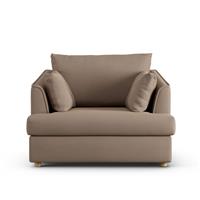 Habitat Holmfirth Fabric Cuddle Chair - Biscuit