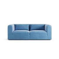 Habitat Lars Velvet 3 Seater Sofa - Sky Blue - Ash Leg