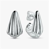 Revere Sterling Silver Rippled Drop Earrings