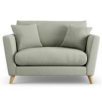 Habitat Lomond Fabric Cuddle Chair - Sage Green - Ash Leg