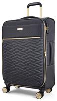 Rock Expandable 8 Wheel Soft Suitcase - Medium, Charcoal