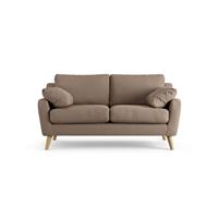 Habitat Ivor Fabric 2 Seater Sofa - Biscuit - Ash Leg