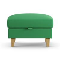 Habitat Felin Fabric Storage Footstool - Emerald Green