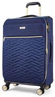 Rock Expandable 8 Wheel Soft Suitcase - Medium, Navy