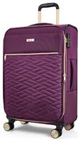 Rock Expandable 8 Wheel Soft Suitcase - Medium, Purple