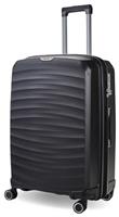 Rock Expandable 8 Wheel Hard Suitcase - Medium, Black