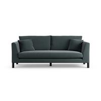 Habitat Aston Fabric 3 Seater Sofa - Charcoal - Black Leg