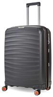 Rock Expandable 8 Wheel Hard Suitcase - Medium, Charcoal
