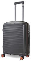 Rock Expandable 8 Wheel Hard Suitcase - Small, Charcoal