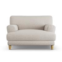 Habitat Askem Fabric Cuddle Chair - Natural - Ash Leg