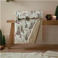 furn Forest Festivities Faux Fur Throw - Natural - 130x180cm