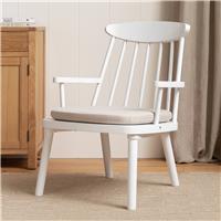 Habitat Lenny Solid Wood Spindle Armchair - White