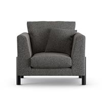 Habitat Aston Fabric Armchair - Charcoal - Black Leg