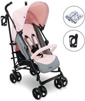 My Babiie MB02 Lightweight Stroller - Pink and Grey