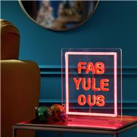 Habitat Red Fab-Yule-Ous Light Up Christmas Decoration