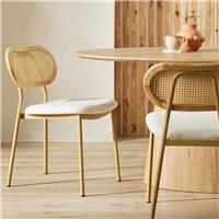 Habitat Zoey Pair of Fabric Chairs - Natural