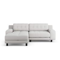 Habitat Hendricks Left Hand Corner Sofa - Natural -Black Leg