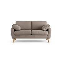 Habitat Ivor Fabric 2 Seater Sofa - Mocha - Ash Leg