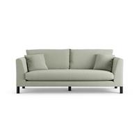 Habitat Aston Fabric 3 Seater Sofa - Sage Green - Black Leg