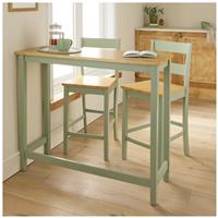 Argos Home Chicago Solid Wood 4 Seater Bar Table - Green