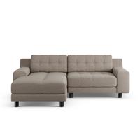 Habitat Hendricks Left Hand Corner Sofa - Mocha - Black Leg