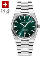 Jacques du Manoir Mens Horizon Silver Plated Bracelet Watch