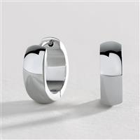 Revere Men's Stainless Steel Plain Huggie Earrings