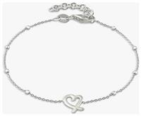 Revere Sterling Silver Cut Out Heart Chain Bracelet