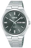 Lorus Dark Grey Sunray Dial Silver Colour Bracelet Watch