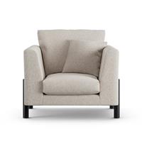 Habitat Aston Fabric Armchair - Natural - Black Leg