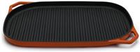 Habitat 38cm Large Cast Iron Grill Pan - Orange