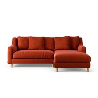 Habitat Swift Right Hand Corner Sofa - Burnt Orange-Ash Leg