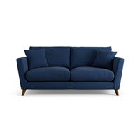 Habitat Lomond Fabric 3 Seater Sofa - Navy - Dark Leg