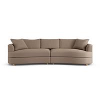 Habitat Sacha Fabric 4 Seater Sofa - Biscuit - Ash Leg