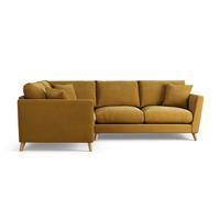 Habitat Lomond Left Hand Corner Sofa - Gold - Ash Leg