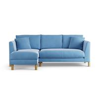 Habitat Aston Left Hand Corner Sofa - Sky Blue - Ash Leg