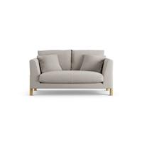 Habitat Aston Fabric 2 Seater Sofa - Stone - Ash Leg