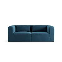 Habitat Lars Velvet 3 Seater Sofa - Ink Blue - Ash Leg