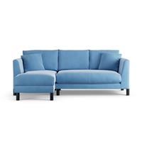Habitat Aston Left Hand Corner Sofa - Sky Blue - Black Leg