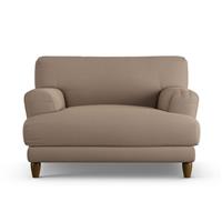 Habitat Askem Fabric Cuddle Chair - Biscuit - Dark Leg