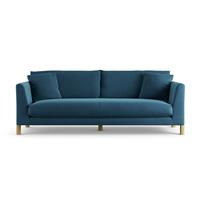 Habitat Aston Velvet 4 Seater Sofa - Ink Blue - Ash Leg