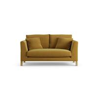 Habitat Aston Fabric 2 Seater Sofa - Gold - Ash Leg