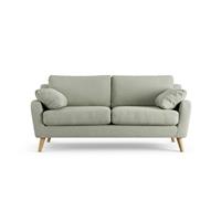 Habitat Ivor Fabric 3 Seater Sofa - Sage Green - Ash Leg