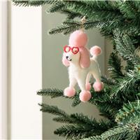 Habitat Single Felt Poodle Christmas Hanging Ornament