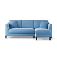 Habitat Aston Right Hand Corner Sofa - Sky Blue - Black Leg