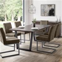 Julian Bowen Pair of Suede Effect Dining Chairs - Charcoal