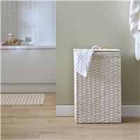 Argos Home 45L Slimline Woven Laundry Hamper - White